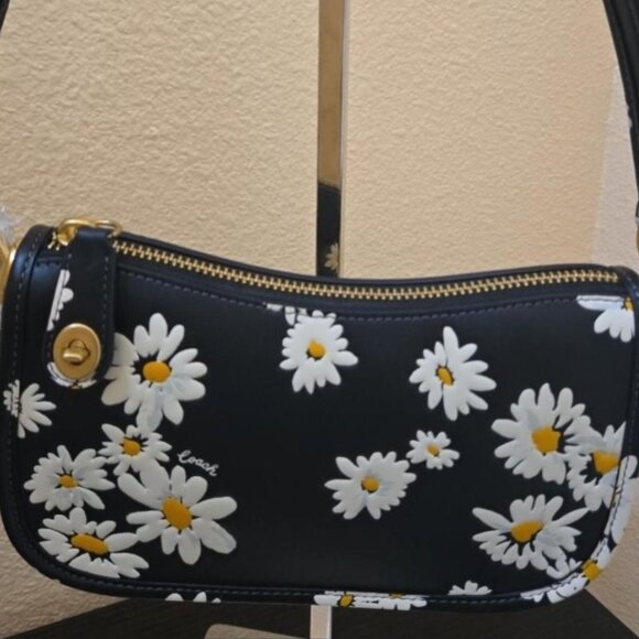 NEW Coach Swinger 20 with floral print Glovetanned leather - Picture 6 of 13